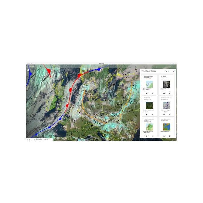 trivisWS map view with a data panel on a laptop
